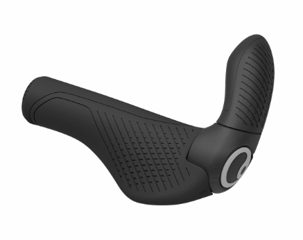 　エルゴノミックグリップで快適に街中を走る日本人サイクリスト