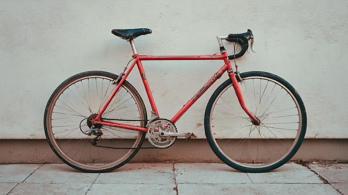使用感のある中古クロスバイクの全体像