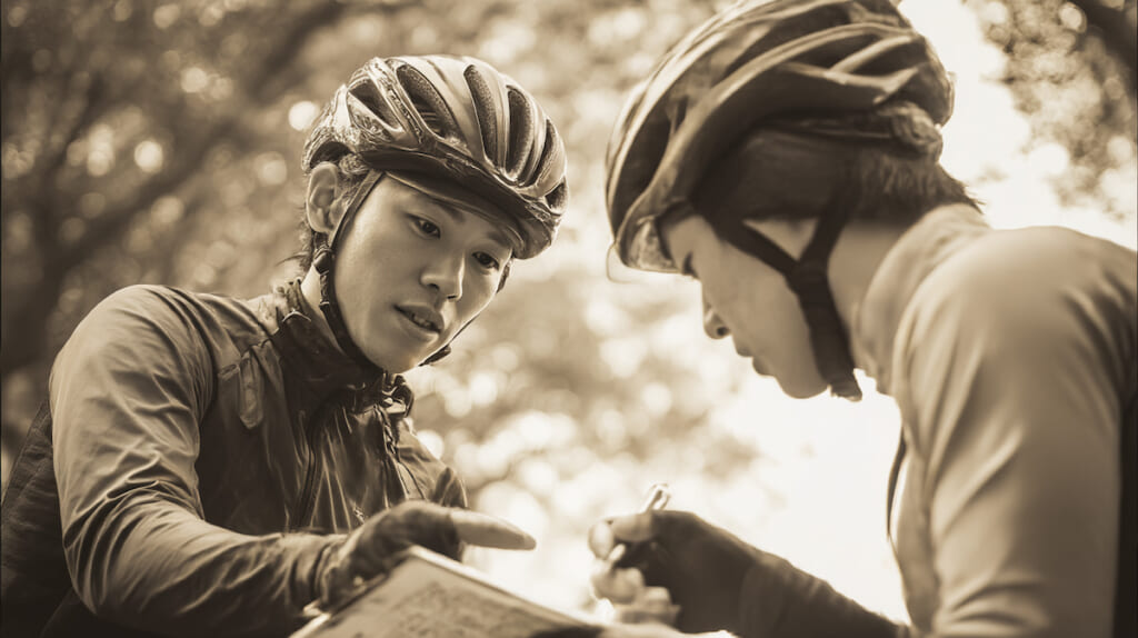 3x8速のクロスバイクにおける、実際に使えるギアの組み合わせを示すチャート