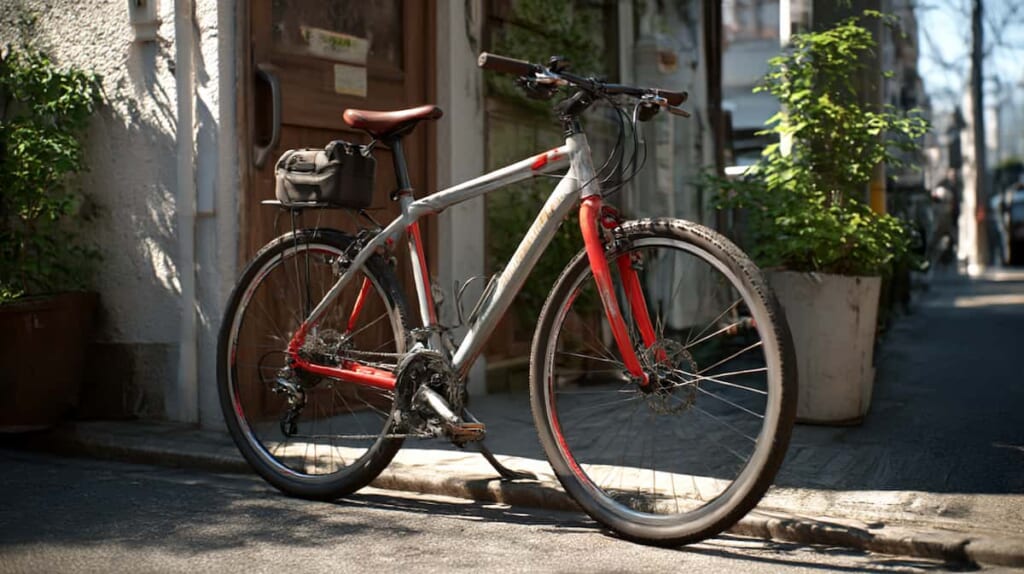 ママチャリ感覚で乗れるルイガノ・マルチウェイの街乗り風景