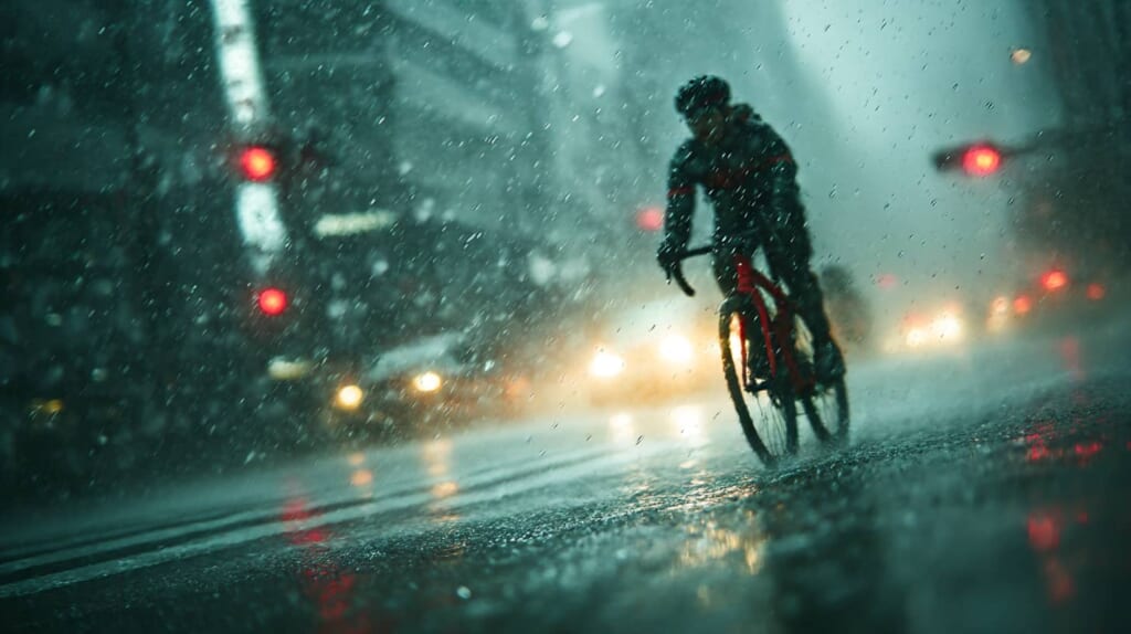 クロスバイクの油圧ディスクブレーキの構造イメージ