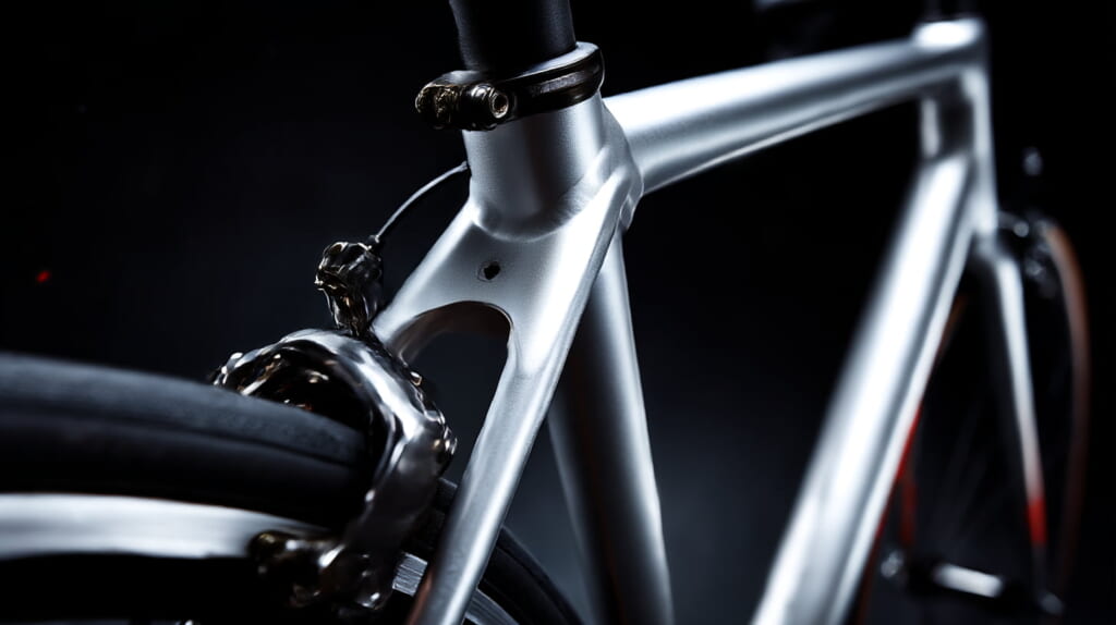 軽量アルミフレームのクロスバイクの構造イメージ