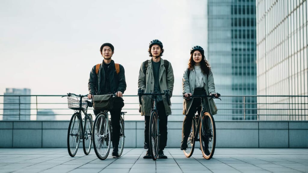 通勤距離や予算、スタイル別に最適な自転車を選ぶ読者像を表現したイメージ